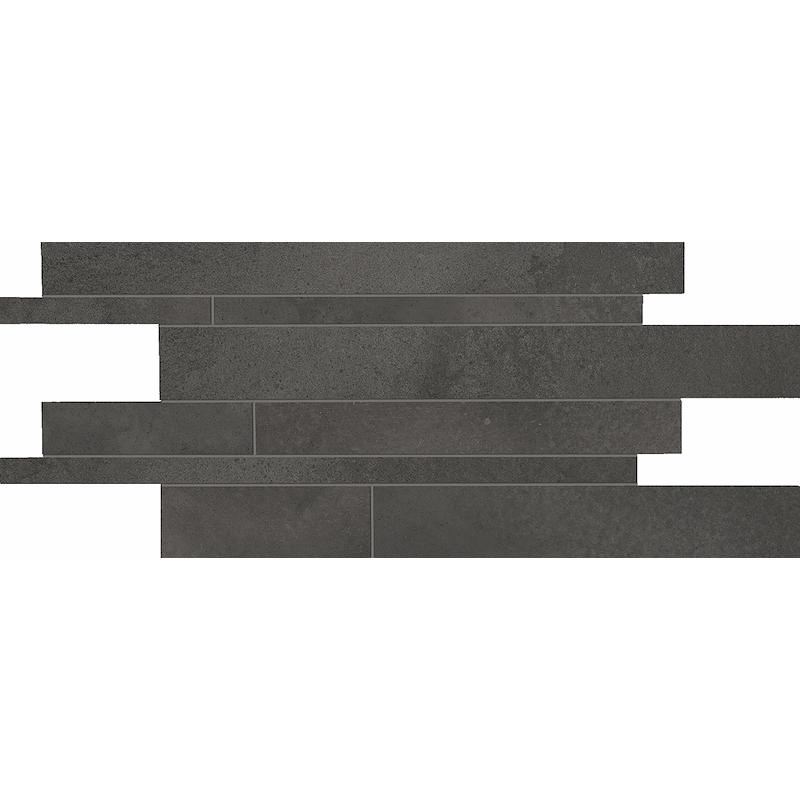 ERGON TR3ND Listelli Sfalsati Black Concrete 30x60 cm 9.5 mm Matte