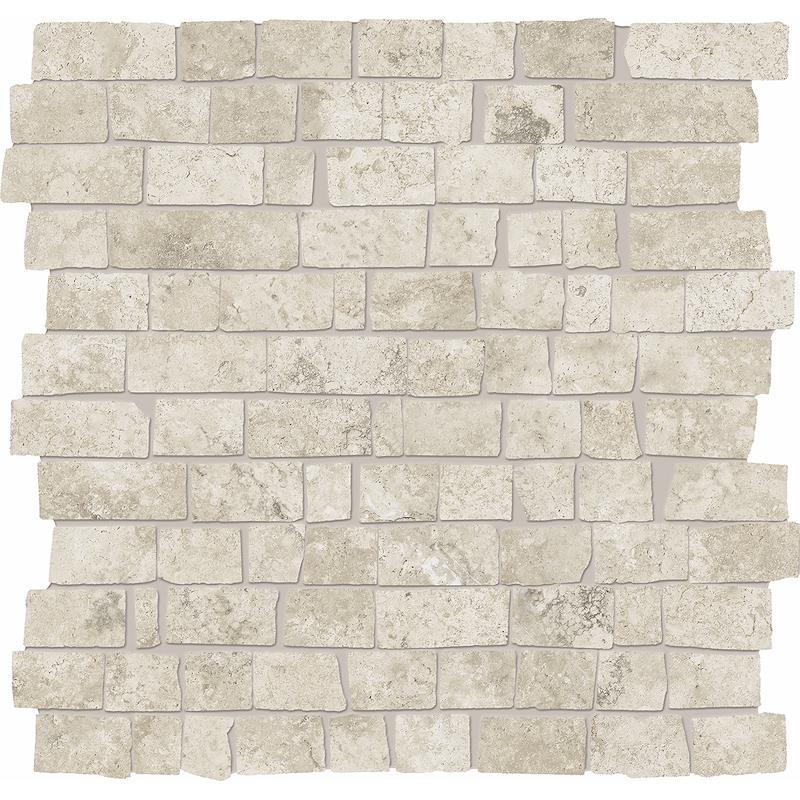 PROVENZA UNIQUE TRAVERTINE Mosaico Mini Block Ancient Cream 30x30 cm 9.5 mm Matte