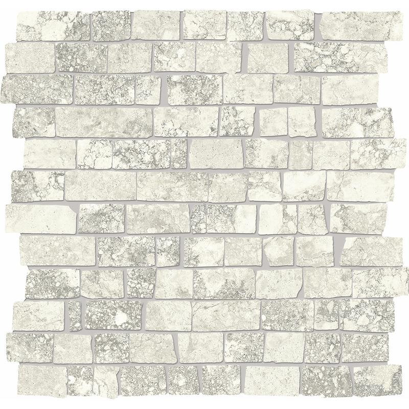 PROVENZA UNIQUE TRAVERTINE Mosaico Mini Block Ancient White 30x30 cm 9.5 mm Matte