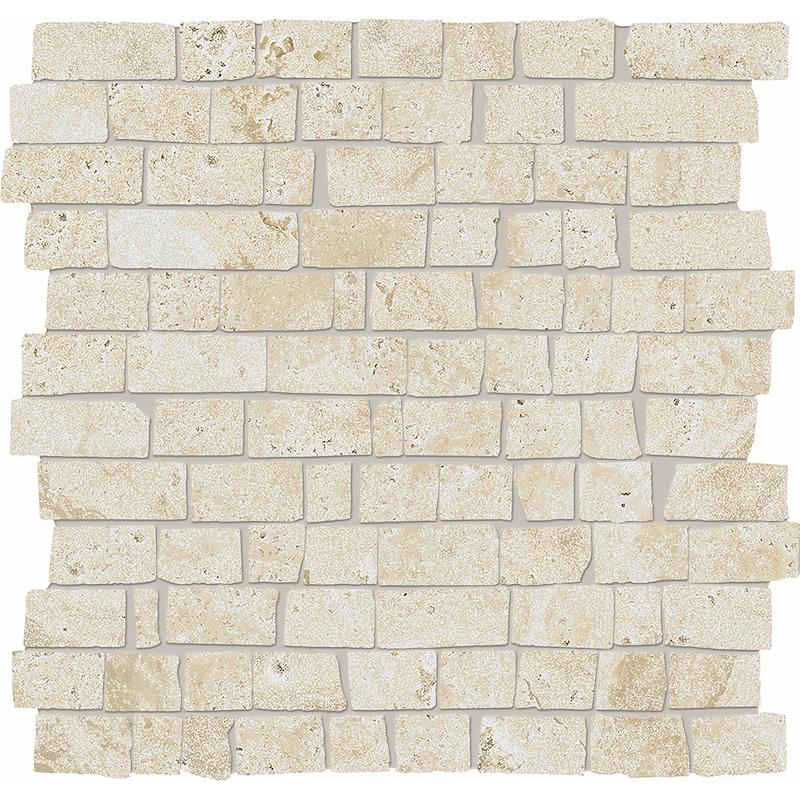 PROVENZA UNIQUE TRAVERTINE Mosaico Mini Block Minimal Cream 30x30 cm 9.5 mm Matte